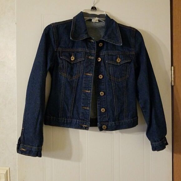 Girls Denim Jacket with Animal print & bling - Picture 1 of 3